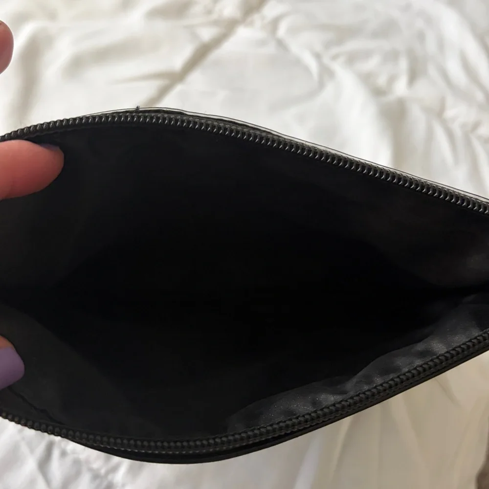 Victoria's Secret Black and Red Sequin Cosmetic Bag